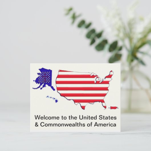 Rode ster kruis vlag postkaart (Staand voorkant)