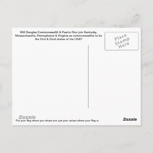 Rode ster kruis vlag postkaart (Achterkant)