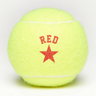 Rode ster logo aangepaste naam initiële monogram tennisballen