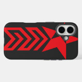 Rode ster met Chevron-pijlen Case-Mate iPhone Case (Achterkant (horizontaal))