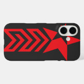 Rode ster met Chevron-pijlen Case-Mate iPhone Case (Achterkant (horizontaal))