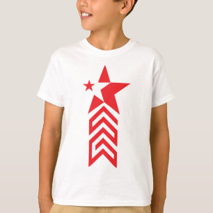 Rode Ster met Chevron Pijlen T-shirt