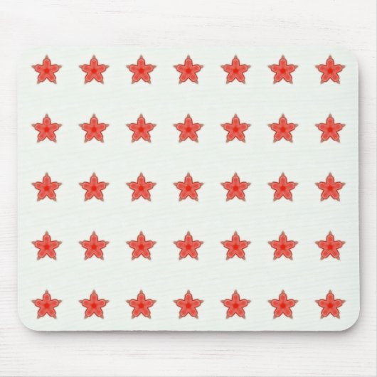 rode ster met mousepad muismat (Voorkant)