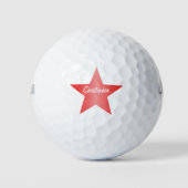 Rode Ster Ontwerp Golfballen (Voorkant)