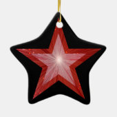 Rode ster ornament met zwarte ster (Achterkant)