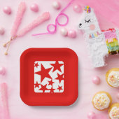 Rode Ster Papier Bord (Feest)