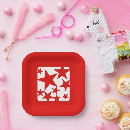 Rode Ster Papier Bord (Feest)