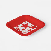 Rode Ster Papier Bord (Gebogen)