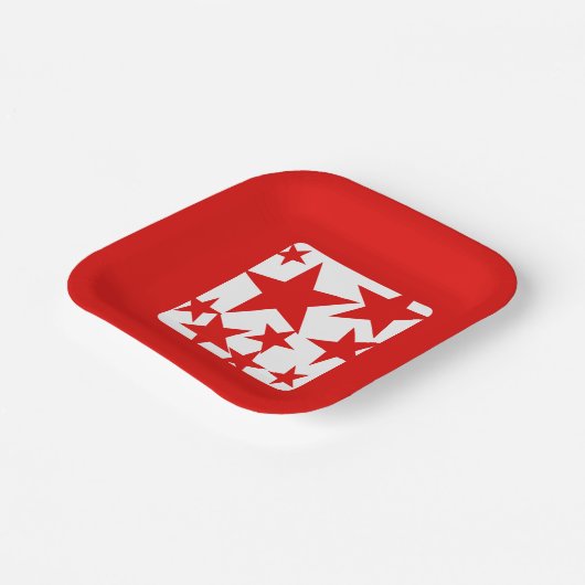 Rode Ster Papier Bord (Gebogen)