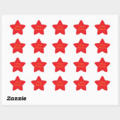 Rode Ster Prettig Kerstmis Kerststicker Sticker (Vel)