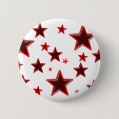 Rode ster ronde button 5,7 cm (Voorkant)