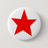 Rode ster ronde button 5,7 cm (Voorkant)