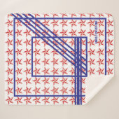 Rode ster sherpa deken (Voorkant (horizontaal))