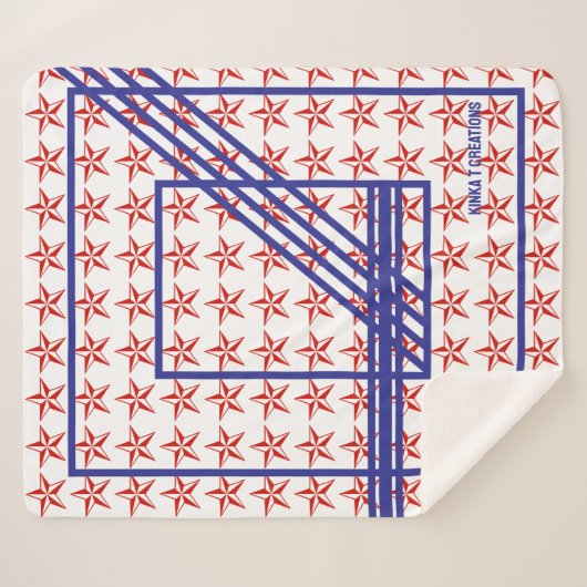 Rode ster sherpa deken (Voorkant (horizontaal))