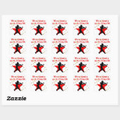 RODE STER SOFTBALL IS MIJN LEVENSONTWERP VIERKANTE STICKER (Vel)