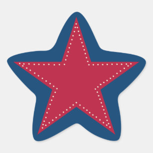 Rode ster sticker - Kerstmis