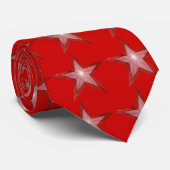Rode ster stropdas rood (Opgerold)