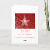 Rode Ster 'Succes' verticale wenskaart Feestdagen Kaart (Achterkant)