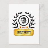 rode ster tesla briefkaart (Voorkant)