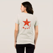 Rode Ster Tuniek T-shirt Jurk (Achterkant volledig)