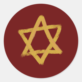 Rode Ster van David Stickers