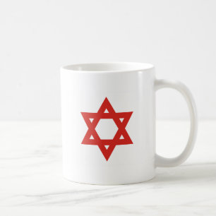 Rode ster van David, vlag Israël Koffiemok
