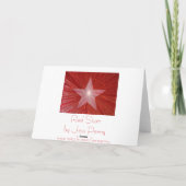 Rode Ster 'Vrolijke Kerstmis' tekst wenskaart Feestdagen Kaart (Achterkant)