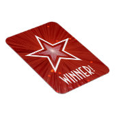 Rode Ster 'Winnaar!' flexibele magneet (Rechterzijde)