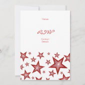 Rode sterren '40e Jubileum', verticaal wit Kaart (Achterkant)