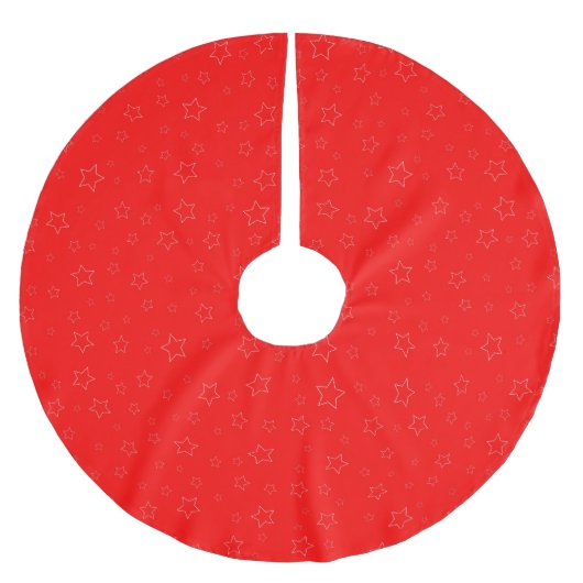 Rode Sterren Boomkleed Kerstboom Rok (Voorkant)