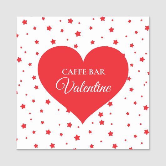 Rode sterren en hart naamplaatje (Voorkant)