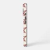 Rode sterren esthetisch cool vintage iPhone 16 hoesje (Linkerkant)