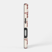 Rode sterren esthetisch cool vintage iPhone 16 hoesje (Rechterkant)