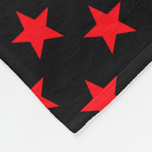 Rode sterren fleece deken (Hoek)