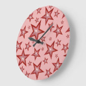 Rode sterren klok rond bleke roze (Hoek)