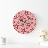 Rode sterren klok rond bleke roze (Huis)