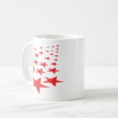 rode sterren koffiemok (Voorkant links)