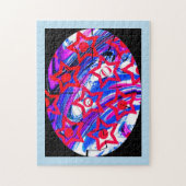 Rode sterren legpuzzel (Verticaal)