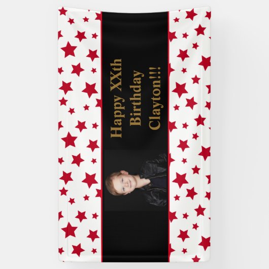 Rode sterren met Banner van de Banner van de Bonde (Verticaal)