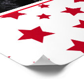 Rode sterren met Berichtenfoto Poster (Hoek)