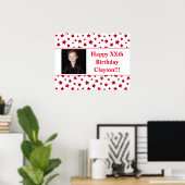 Rode sterren met Berichtenfoto Poster (Thuiskantoor)