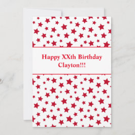 Rode sterren met de uitnodiging van de Partij van 