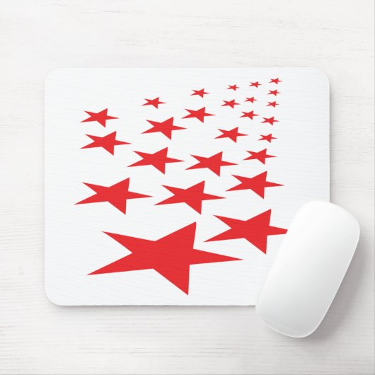 rode sterren muismat (Met muis)