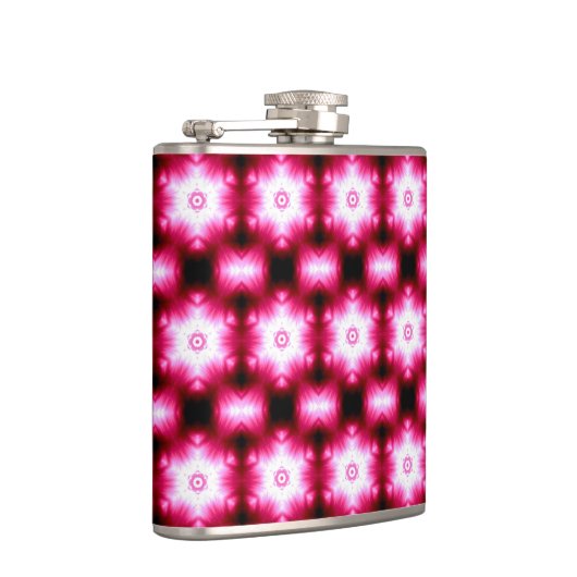 rode sterren op zwarte kolf heupfles (Rechts)