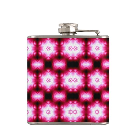 rode sterren op zwarte kolf heupfles (Achterkant)