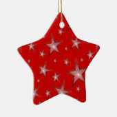 Rode sterren ornament ster rood (Rechts)
