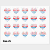 Rode Sterren Spatten Memorial Day Evenement Feest Hart Sticker (Vel)