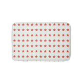 rode sterren wit badmat (Voorkant)