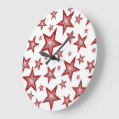 Rode sterren, wit grote klok (Hoek)