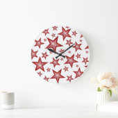 Rode sterren, wit grote klok (Huis)